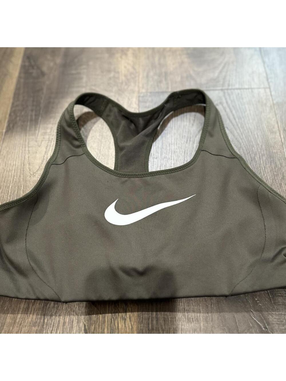 Nike Women's Khaki and Green Bra